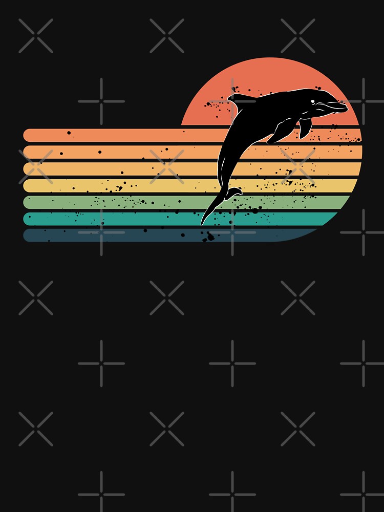 Life is Better With Dolphins Funny Cute Retro Vintage Dolphin Gift by Diferenty Shop  ⭐⭐⭐⭐⭐ T-Shirts, Hoodie,... (Image 3)