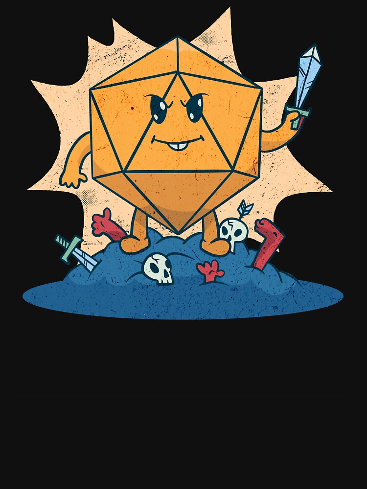 Triumphant d20 Dice Warrior - Critical hit strikes again! by Zanda-Nerd-Shop T-Shirts, Hoodie, Sweatshirt (Image 3)