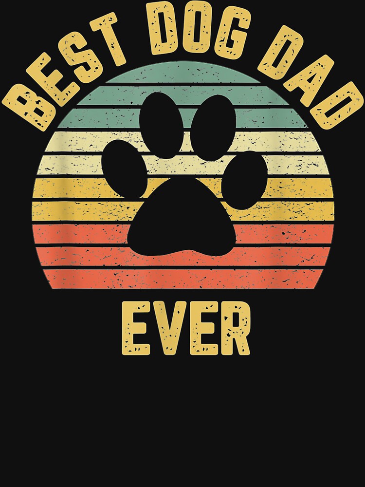 Vintage Dog Dad Shirt Cool Father'S Day Gift Retro by MytressArts