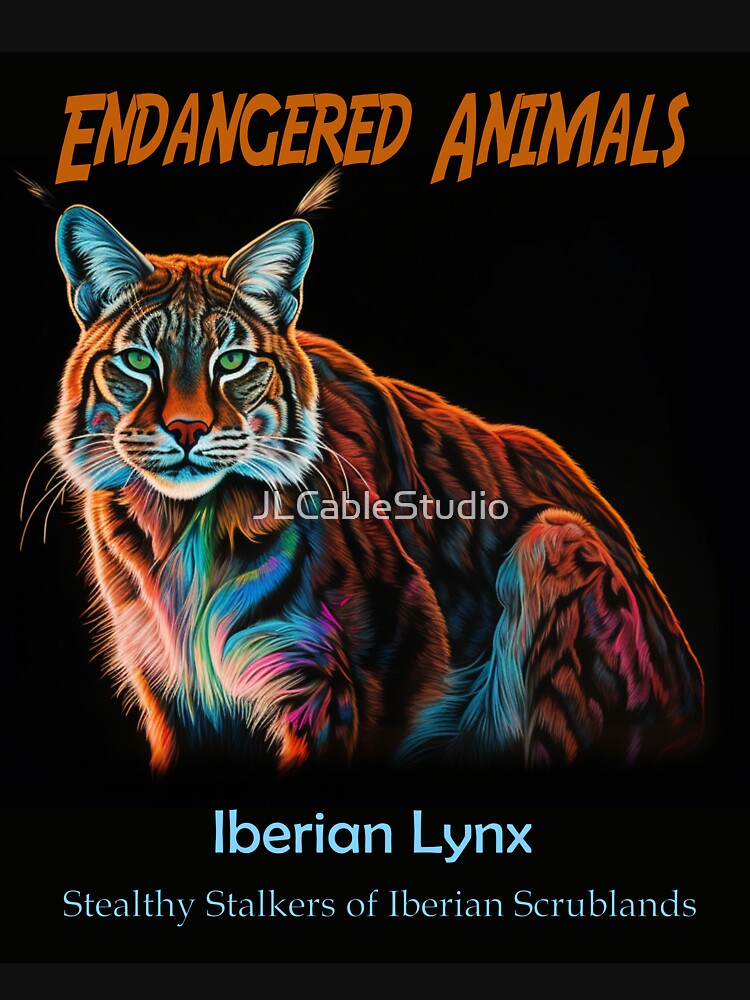 Iberian Lynx: Stealthy Stalkers of Iberian Scrublands by JLCableStudio T-Shirts, Hoodie, Sweatshirt (Image 3)