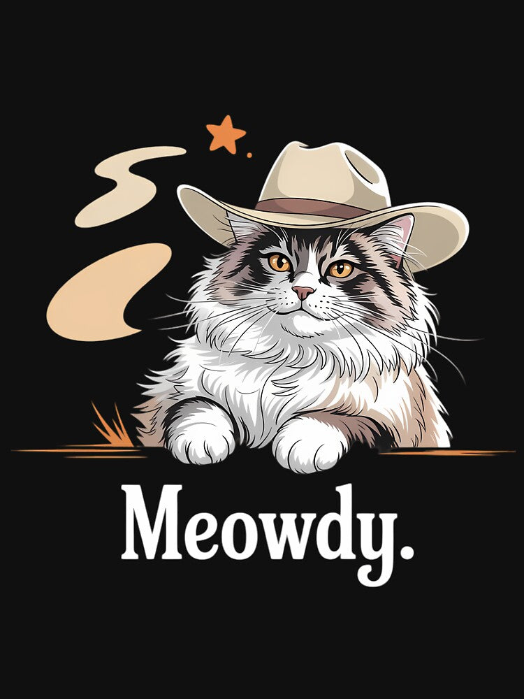 Meowdy Cat Wearing a Cowboy Hat by DoorwayThreads T-Shirts, Hoodie, Sweatshirt | BlankRebels.com (Image 3)