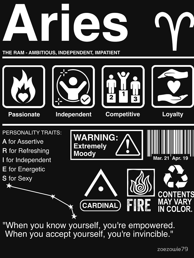 Aries Label by zoezowie79 T-Shirts, Hoodie, Sweatshirt | BlankRebels.com (Image 3)
