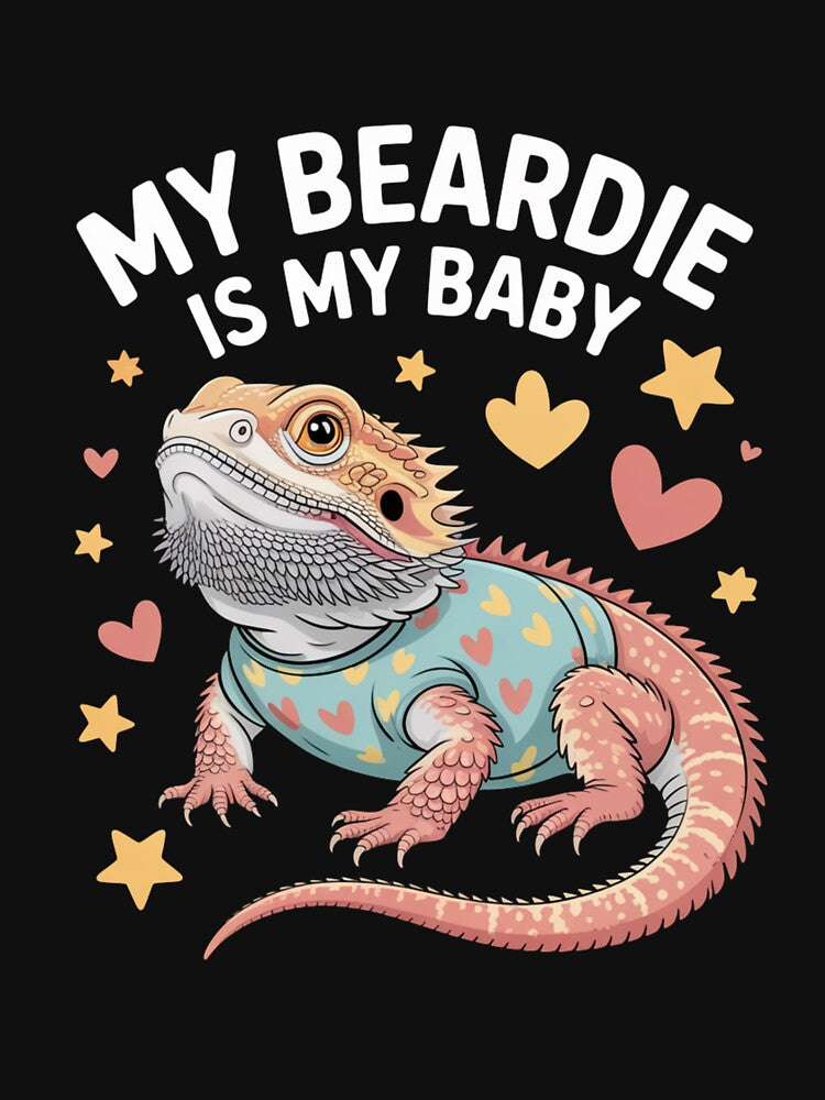 My Beardie is my Baby | Funny Bearded Dragon Reptile Lover by NeonRebellion T-Shirts, Hoodie, Sweatshirt (Image 3)
