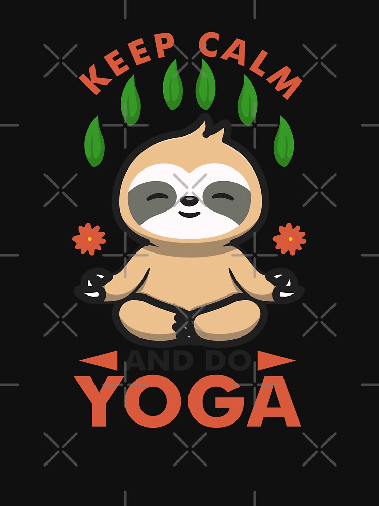 keep calm and do yoga-funny animals typography by Hartics T-Shirts, Hoodie, Sweatshirt | BlankRebels.com (Image 3)
