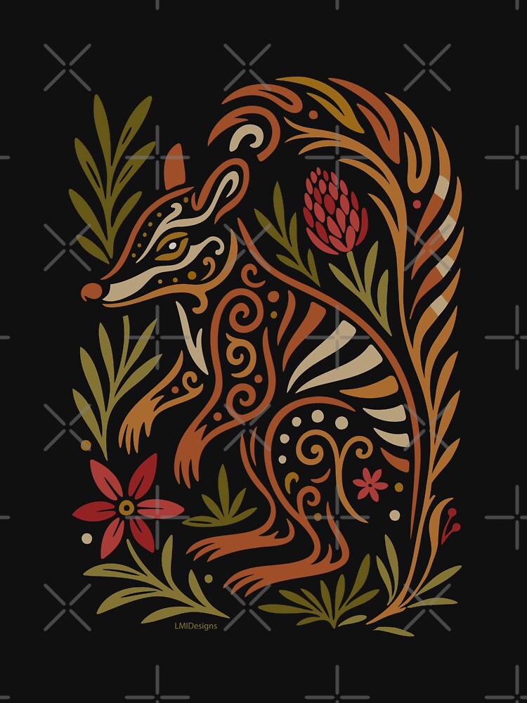 Tribal Numbat & Desert Flora – Modern Australian Wildlife Art by LMIdesigns T-Shirts, Hoodie, Sweatshirt (Image 3)