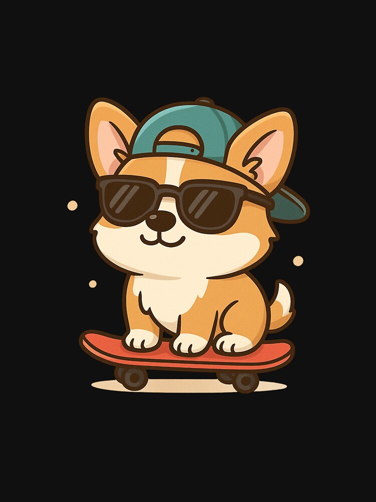 Cool Skater Dog with Backward Cap – 90s Streetwear Vibes by ColorSplash123 T-Shirts, Hoodie, Sweatshirt (Image 3)