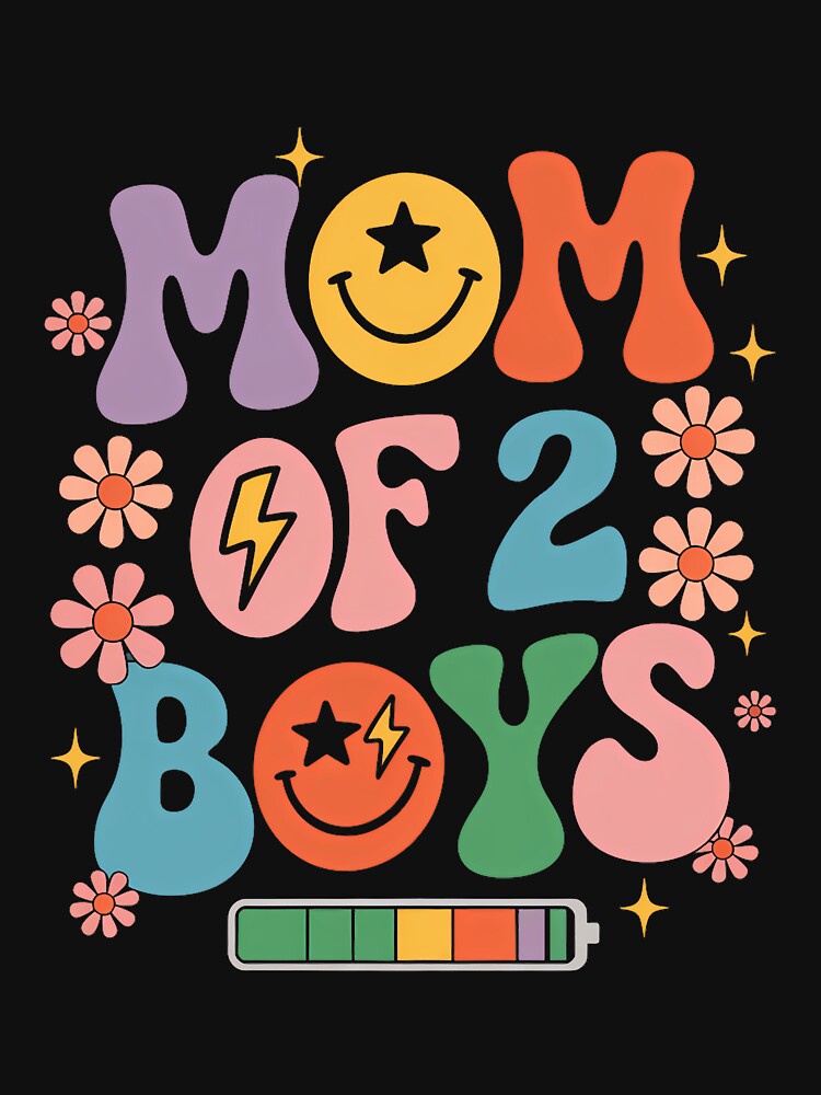 Mom Of 2 Boys Sons Low Battery Mama Mothers Day by DentistLegal T-Shirts, Hoodie, Sweatshirt | BlankRebels.com (Image 3)