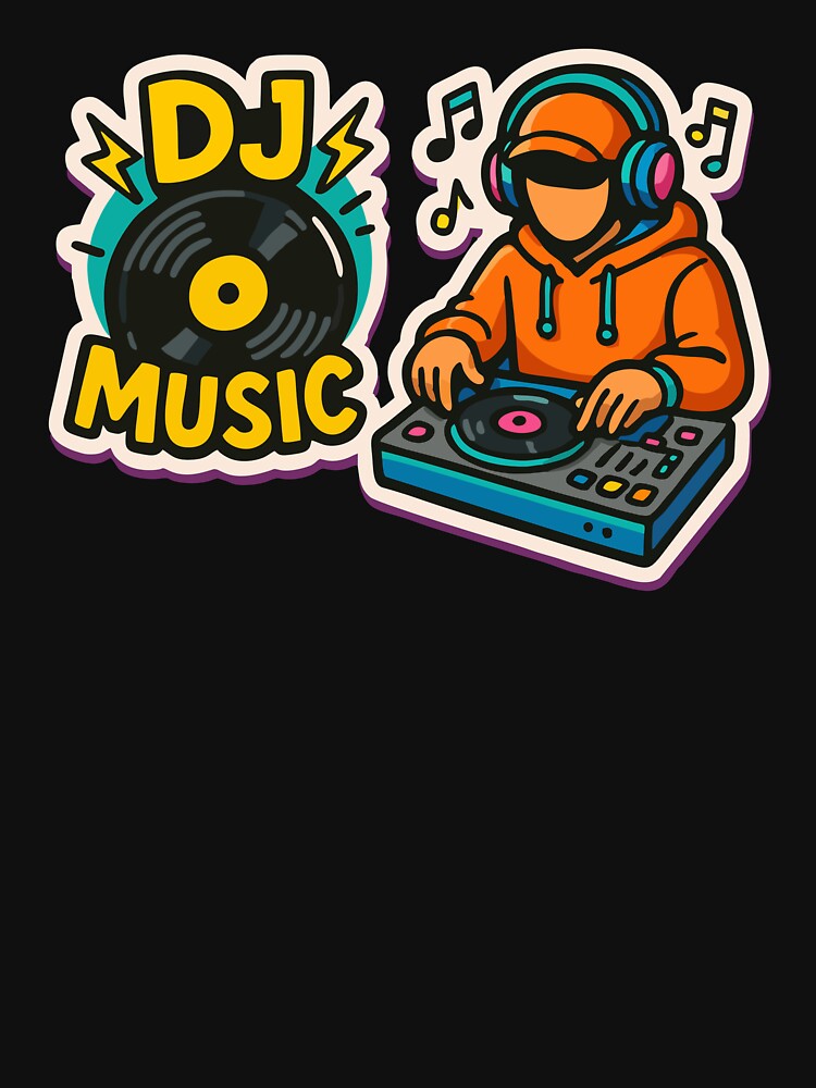 DJ Music Headphones Turntable Vinyl Retro by Mikoff04-arts T-Shirts, Hoodie, Sweatshirt | BlankRebels.com (Image 3)