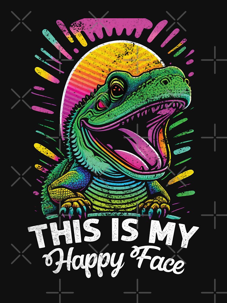 This Is My Happy Face Funny Bearded Dragon Lover by Trendy Valley T-Shirts, Hoodie, Sweatshirt | BlankRebels.com (Image 3)