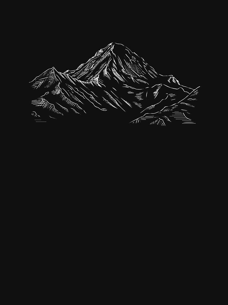 Mountain Artwork - Line Art of K2 Mountain in Pakistan Hiker by farhanhafeez T-Shirts, Hoodie, Sweatshirt (Image 3)
