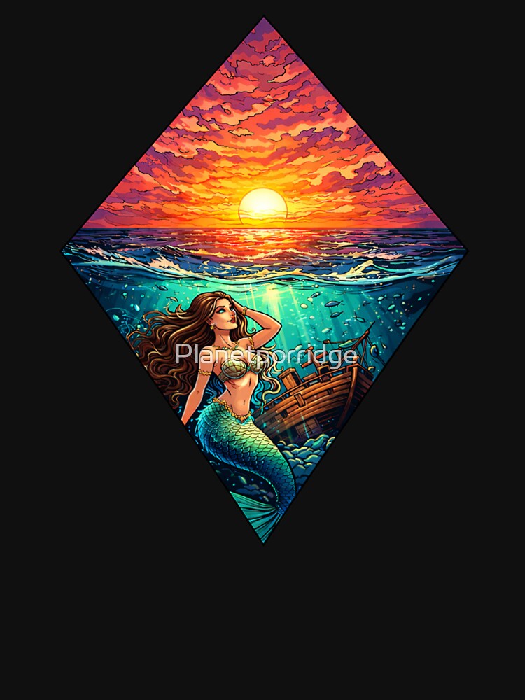 Mermaid Sunset by Planetporridge T-Shirts, Hoodie, Sweatshirt | BlankRebels.com (Image 3)