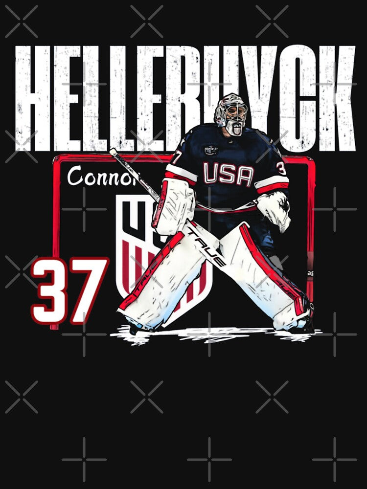 USA Connor Hellebuyck by evelynswaim23 T-Shirts, Hoodie, Sweatshirt | BlankRebels.com (Image 3)