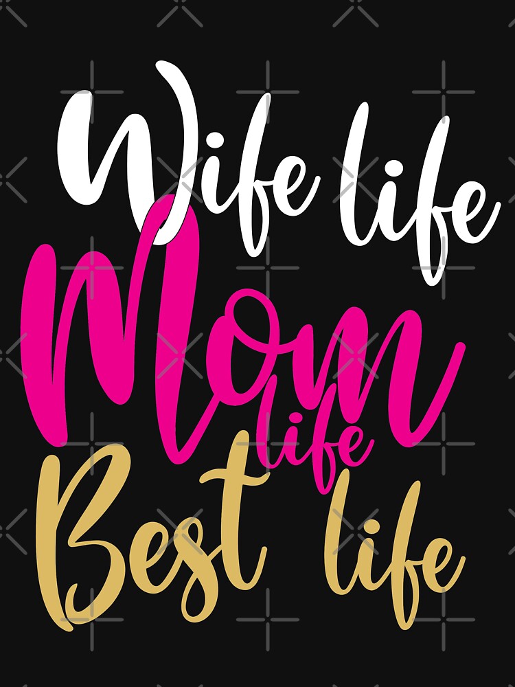 Christmas Gift for Wife, Wife Life Mom Life Best Life, Wife Mom Boss, Mothers Day Gift by plussorn T-Shirts,... (Image 3)