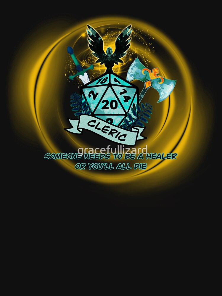 Cleric - D20 by gracefullizard T-Shirts, Hoodie, Sweatshirt | BlankRebels.com (Image 3)