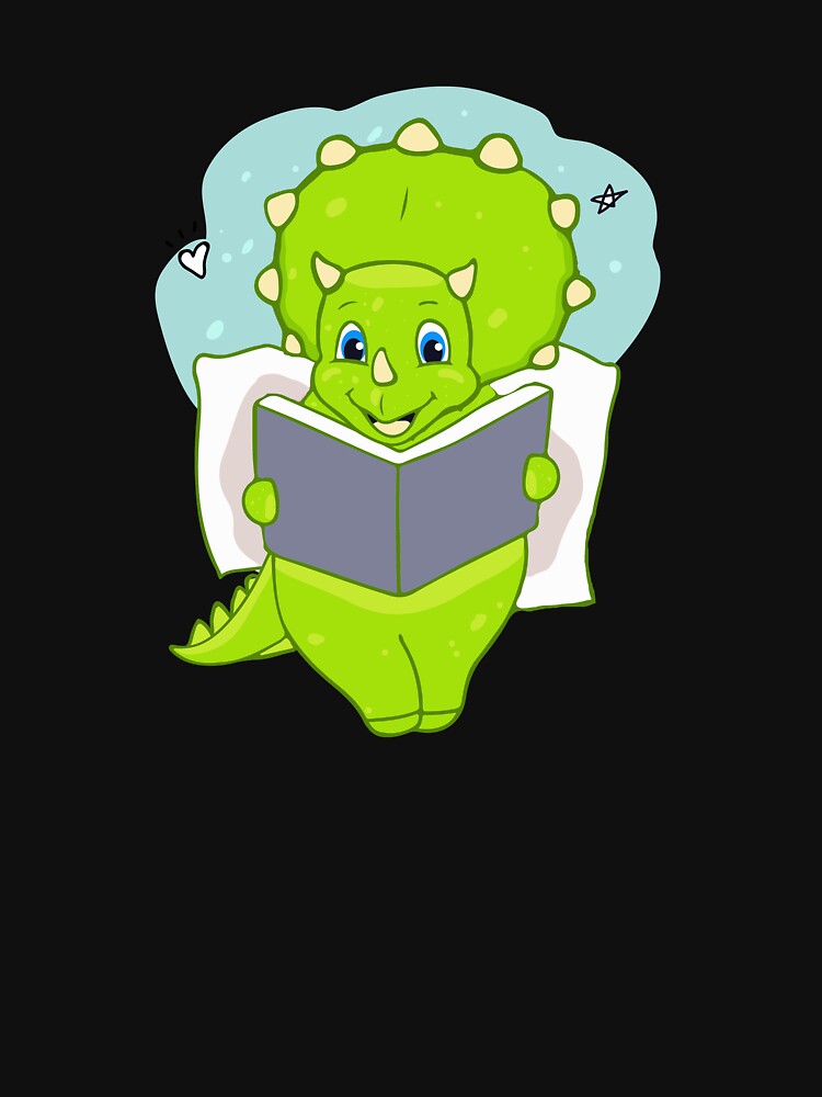 Book Reading Dinosaur by iHeartDinosaurs T-Shirts, Hoodie, Sweatshirt | BlankRebels.com (Image 3)