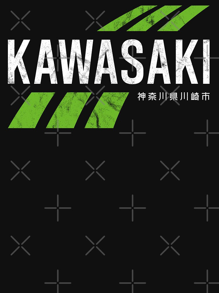 Retro Vintage KAWASAKI Green City for Men or Women by hemwear