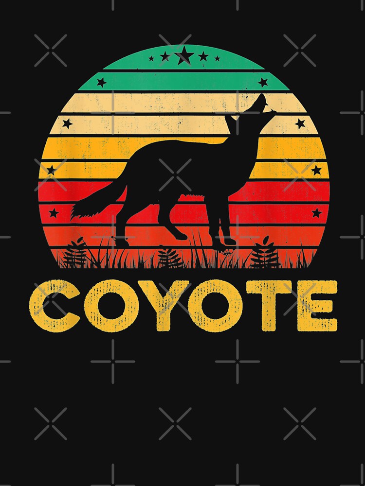 Funny Coyote Sunset Retro Vintage Animal Nature Lover by ChristianLucas T-Shirts, Hoodie, Sweatshirt (Image 3)