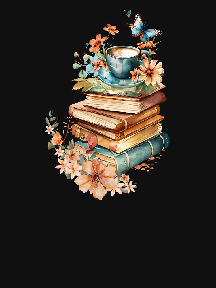 Coffee And Books Cute Gift For Coffee Fans by JokeAndStyle T-Shirts, Hoodie, Sweatshirt | BlankRebels.com (Image 3)