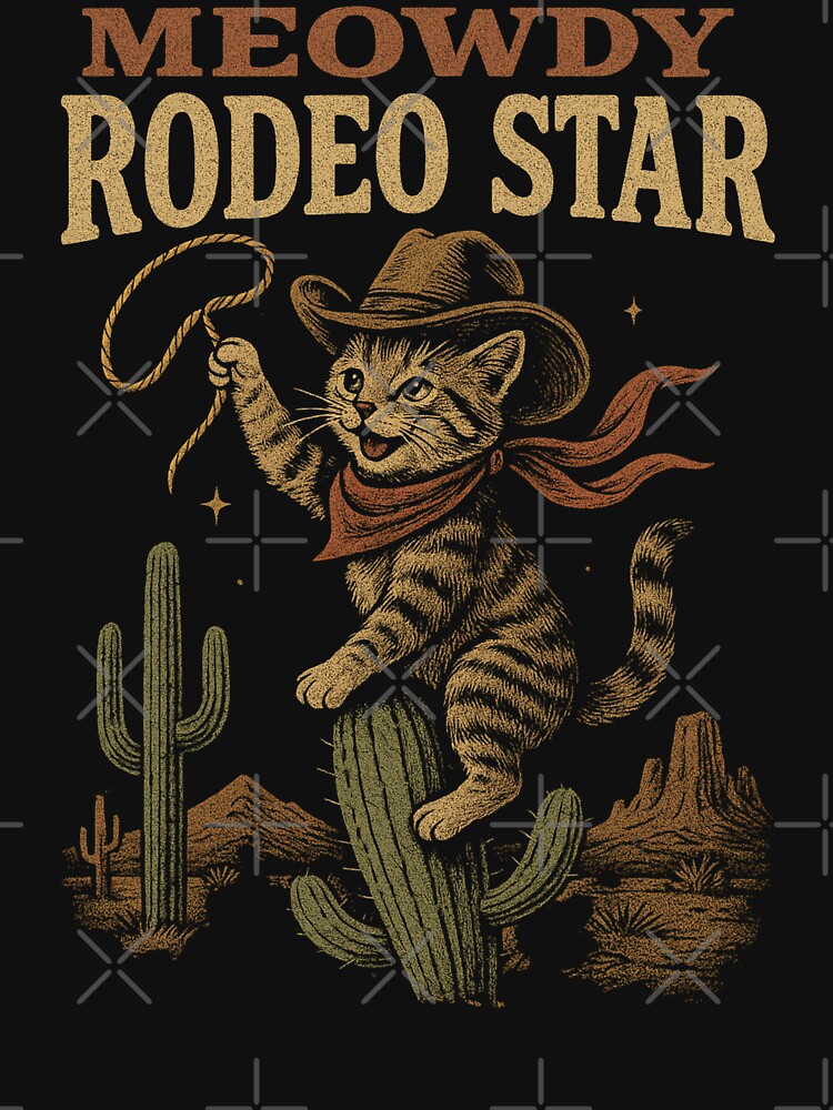 Meowdy Rodeo Cat Funny Cowboy Western Cactus Vibes by Animal Hug Co. T-Shirts, Hoodie, Sweatshirt | BlankRebels.com (Image 3)
