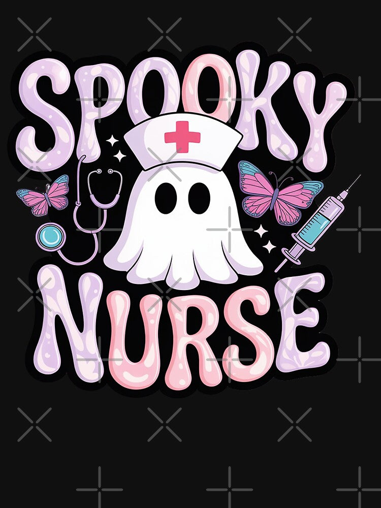 Halloween Spooky School Nurse Halloween by velltoons T-Shirts, Hoodie, Sweatshirt | BlankRebels.com (Image 3)
