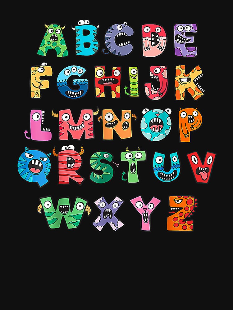 ABC Cute Monster Alphabet Halloween Teacher Costume Kids by Spencerhowar T-Shirts, Hoodie, Sweatshirt (Image 3)