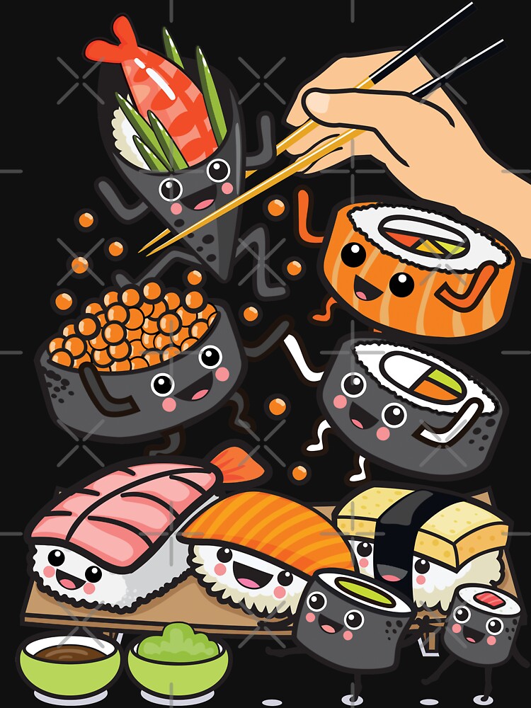 Sushi Party by plushism T-Shirts, Hoodie, Sweatshirt | BlankRebels.com (Image 3)