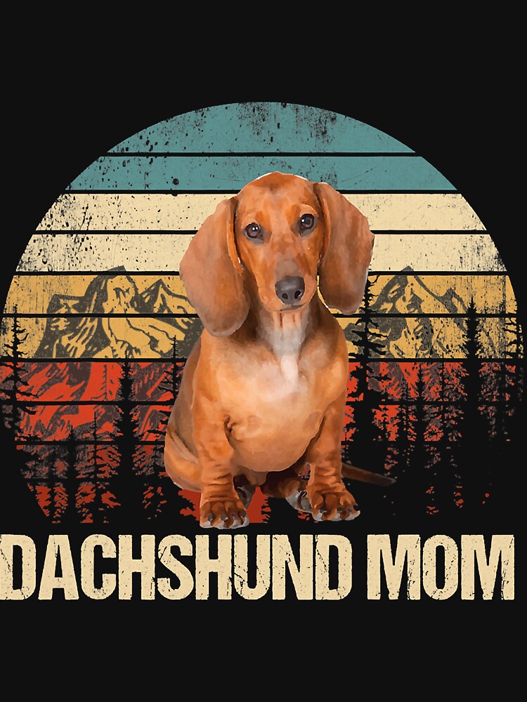 Vintage Dachshund Mom Funny Dog Lover by HenningMadsen T-Shirts, Hoodie, Sweatshirt | BlankRebels.com (Image 3)