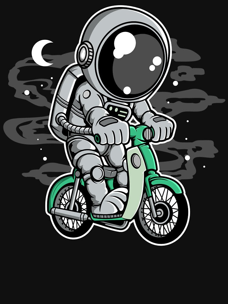 Astronaut Classic Motorbike - Funny Outer Space Lovers by Desteroids T-Shirts, Hoodie, Sweatshirt | BlankRebels.com (Image 3)