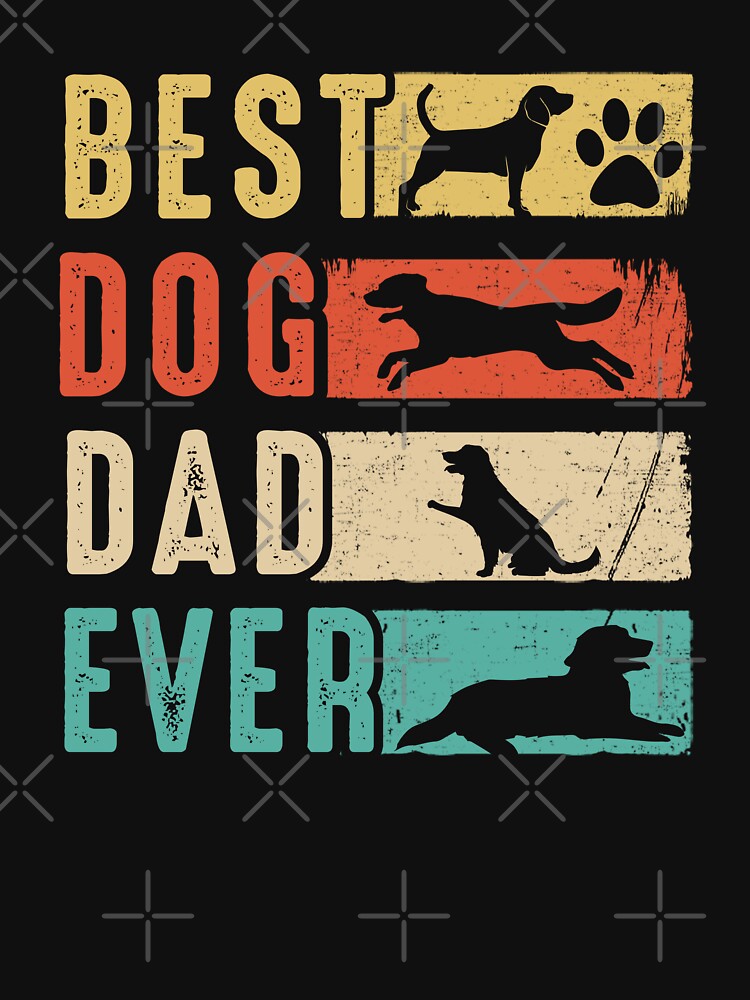 Vintage Best Dog Dad Ever Retro Fathers Day Dog Lovers by AdamhollandShop T-Shirts, Hoodie, Sweatshirt (Image 3)