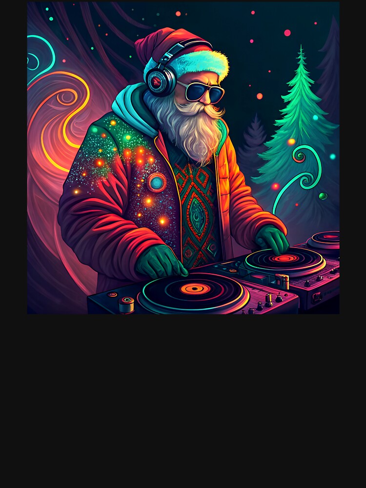 Santa DJ Party by AhArtMe T-Shirts, Hoodie, Sweatshirt | BlankRebels.com (Image 3)