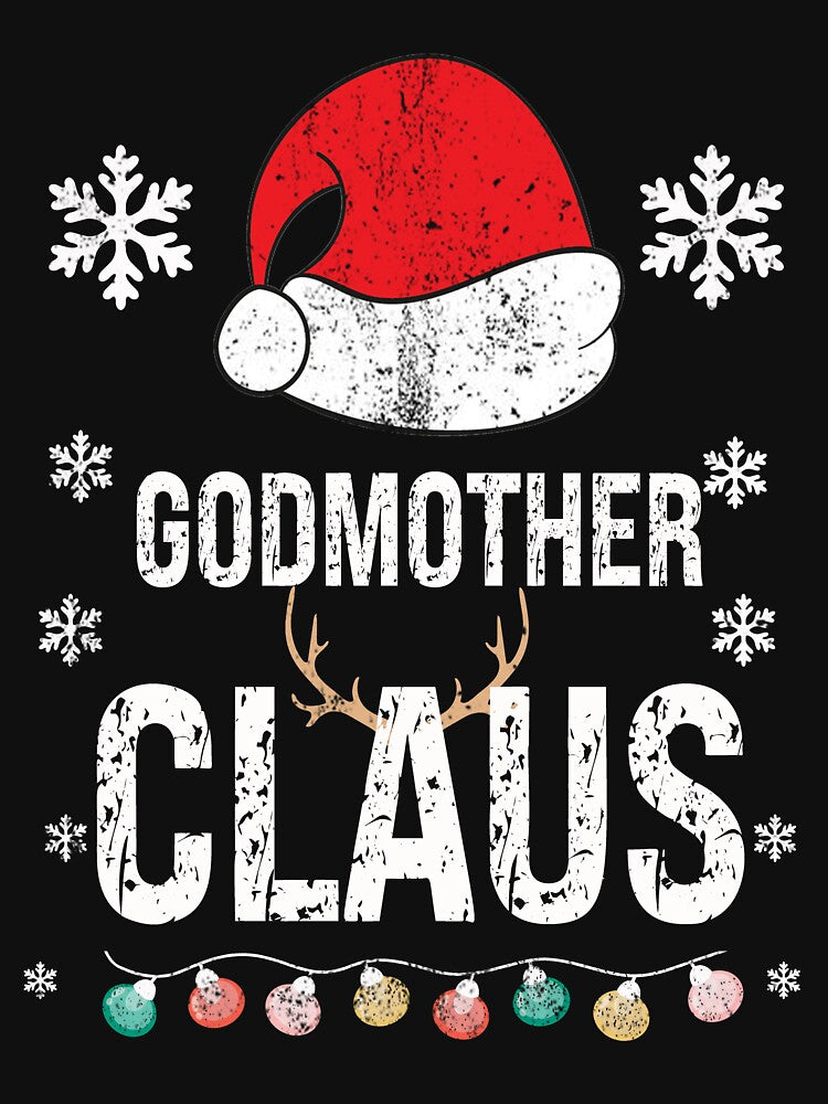 Godmother Claus Family Matching Xmas Light Funny Christmas Pajama by ZANNIX T-Shirts, Hoodie, Sweatshirt (Image 3)