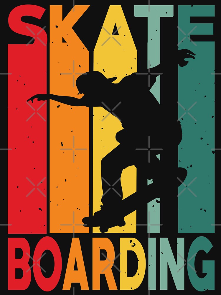 Skateboard Vintage Retro Skater Skateboarding Boys by swedtees T-Shirts, Hoodie, Sweatshirt | BlankRebels.com (Image 3)