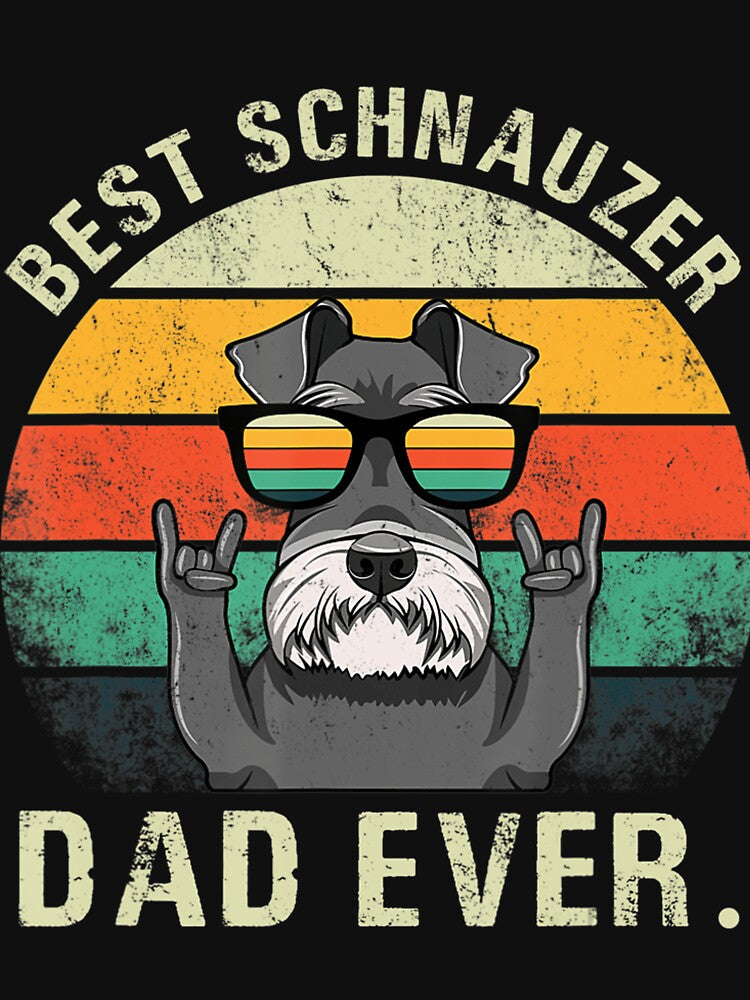Dog Vintage Best Schnauzer Dad Ever 	 Fathers Day by qkyxzdrxl74 T-Shirts, Hoodie, Sweatshirt | BlankRebels.com (Image 3)