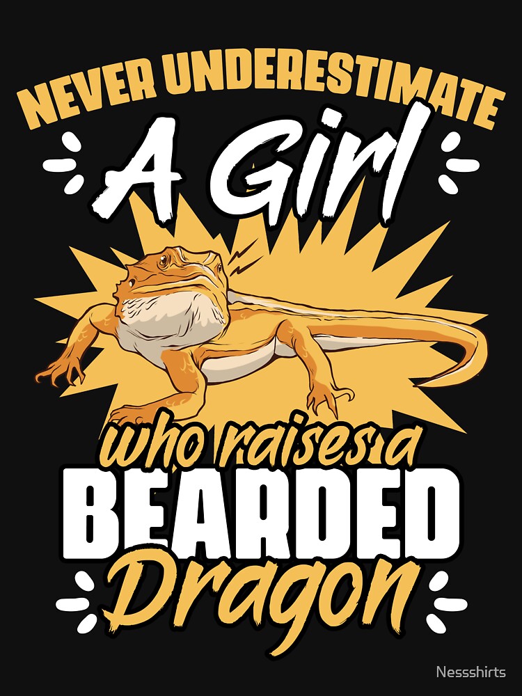Never Underestimate A Girl Funny Beardie Bearded Dragon Fans by Nessshirts T-Shirts, Hoodie, Sweatshirt (Image 3)