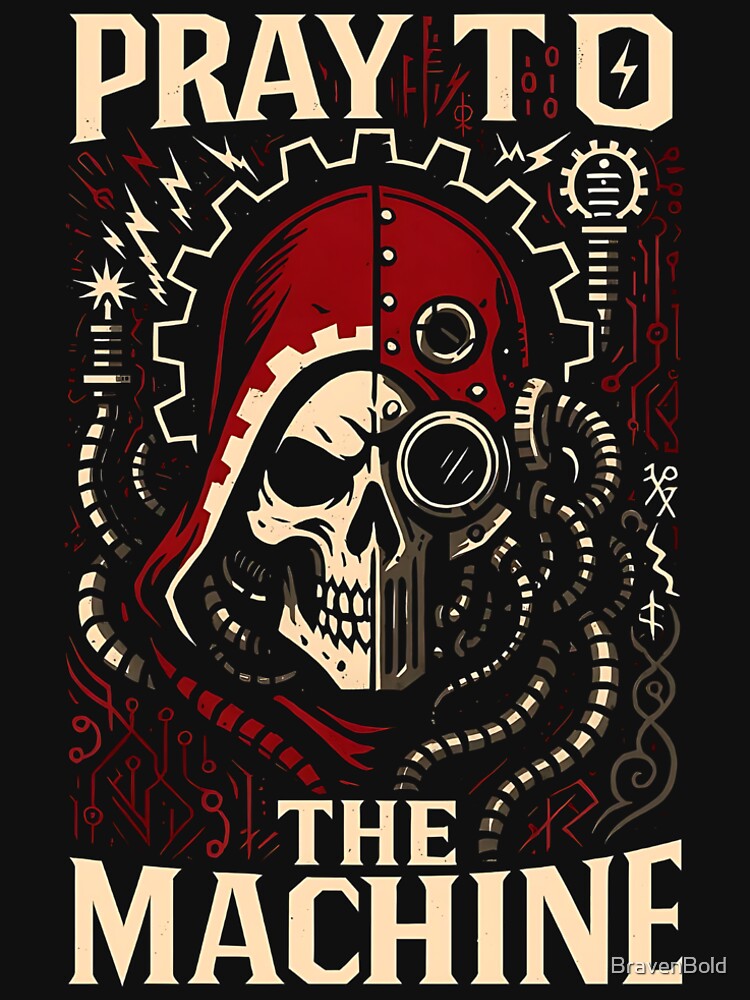 Pray to the Machine – Adeptus Mechanicus Tee by BravenBold Hoodie, Sweatshirt | BlankRebels.com (Image 2)
