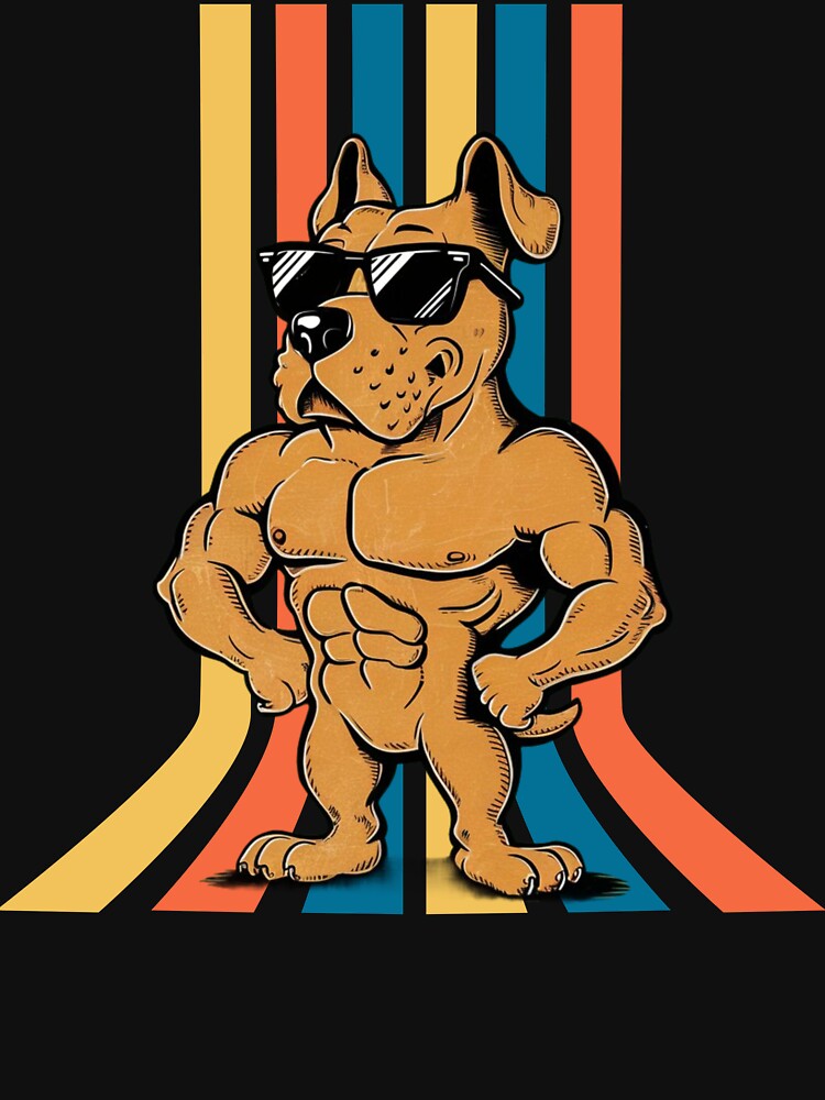 RETRO MUSCULAR DOG by Tomci0 T-Shirts, Hoodie, Sweatshirt | BlankRebels.com (Image 3)