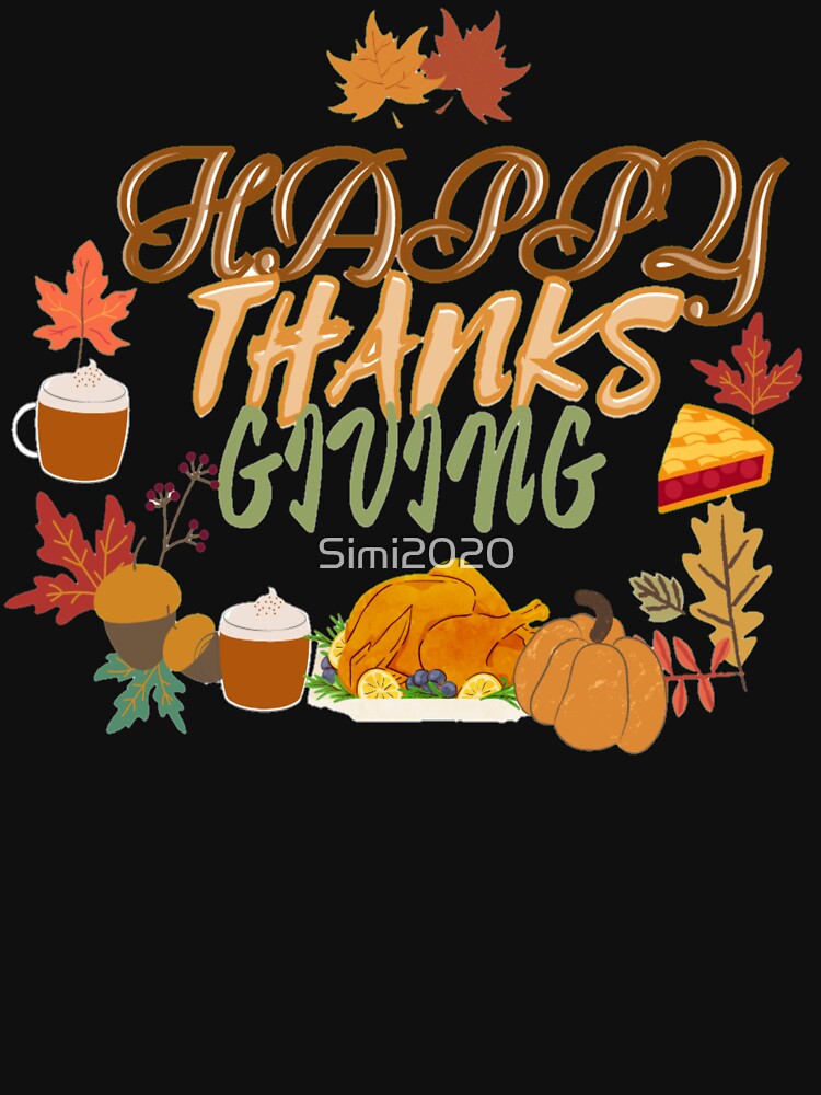 Happy Thanksgiving Autumn leaves by Simi2020 T-Shirts, Hoodie, Sweatshirt | BlankRebels.com (Image 3)