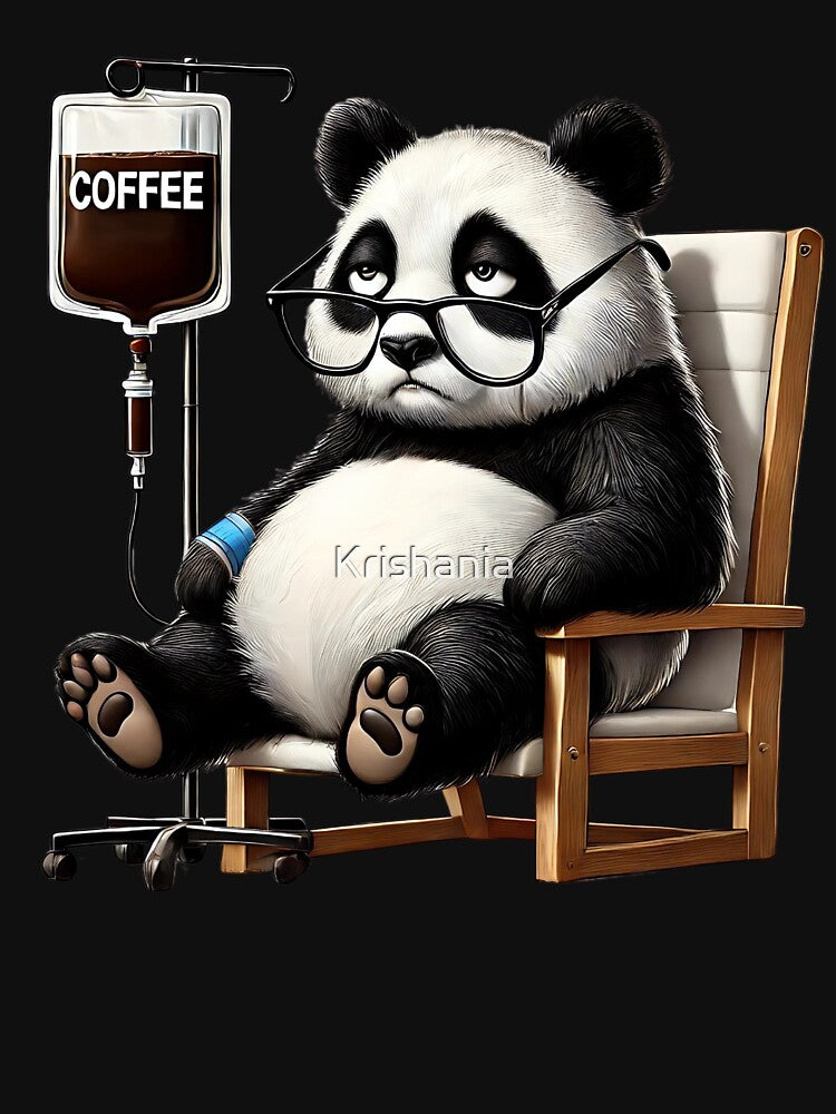 Funny Panda IV Coffee Drink Animal Lover Kimberley King Art King Art T-Shirts, Hoodie, Sweatshirt
