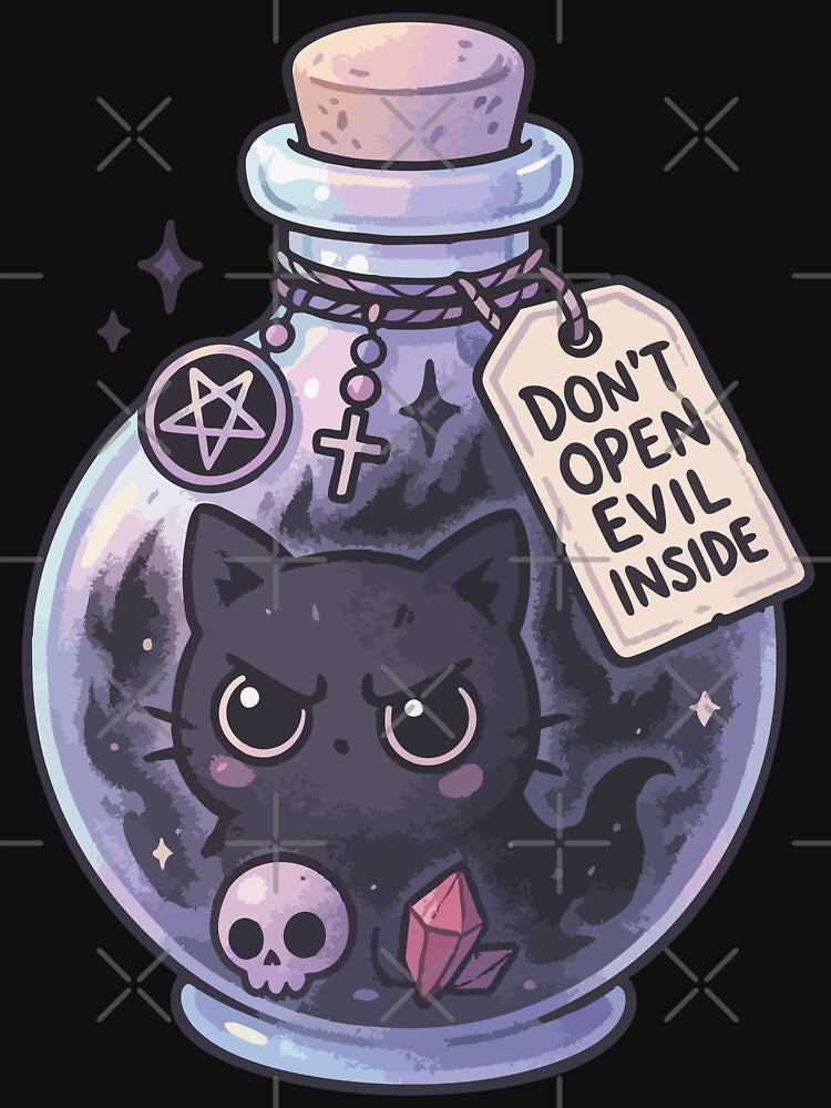 Kawaii Pure Evil Cat Inside Pastel Goth by TomFrontierArt T-Shirts, Hoodie, Sweatshirt | BlankRebels.com (Image 3)