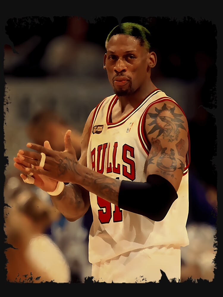 Dennis sport Rodman  Dennis sport Rodman Vintage Design Of Basketball  70s    (3) by Amriagrani T-Shirts,... (Image 3)