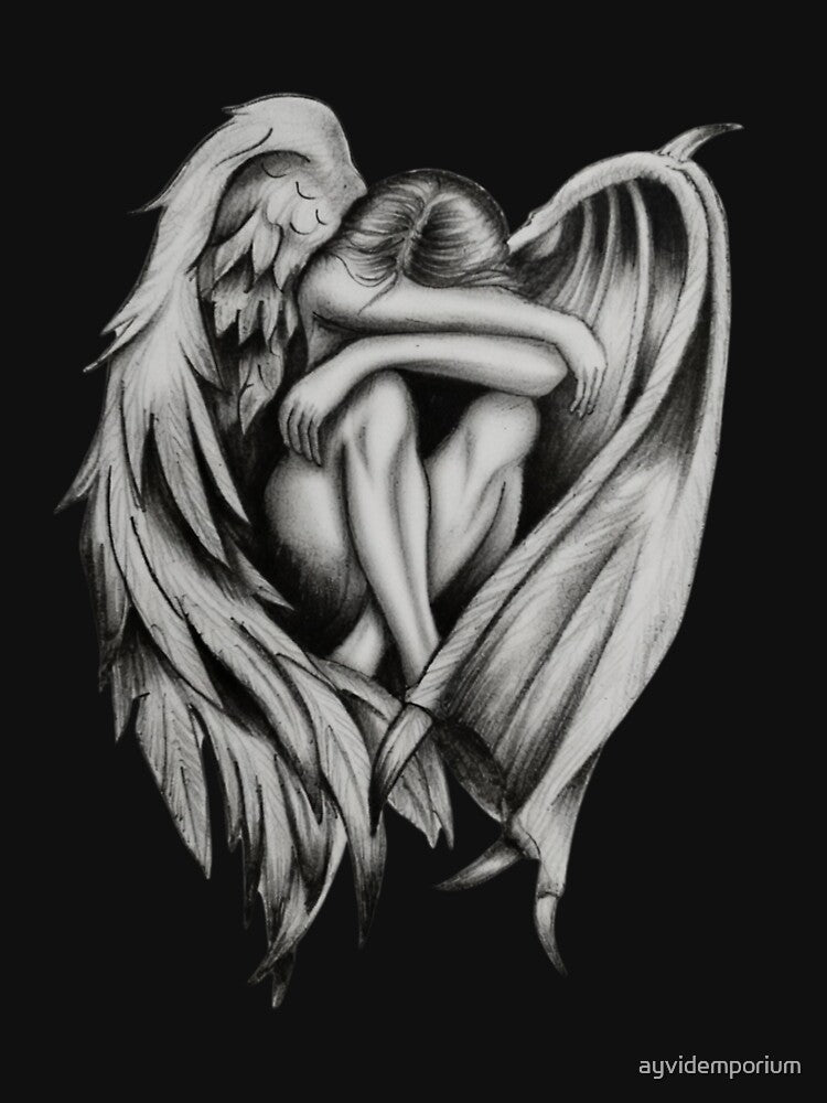 Fallen Angel – Emotional Gothic Art Design by ayvidemporium