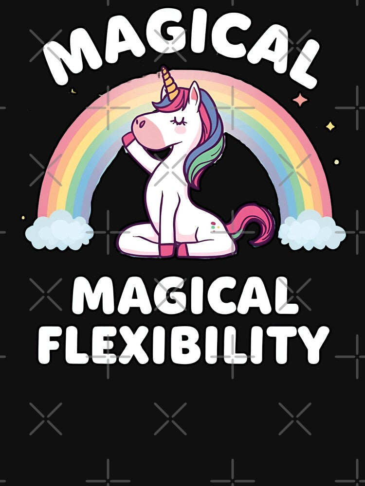 Unicorn doing yoga pose and rainbow aura shining, Magical Flexibility 6 by Neon G T-Shirts, Hoodie, Sweatshirt (Image 3)