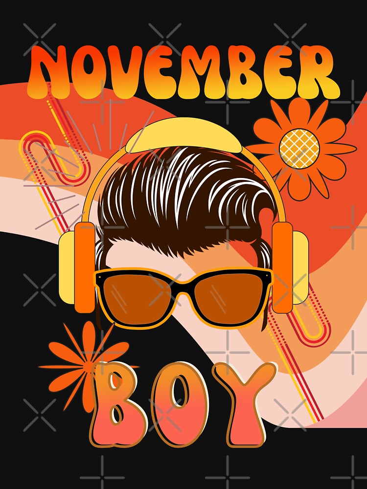 Retro November Boy Vintage Design by my-green-gecko T-Shirts, Hoodie, Sweatshirt | BlankRebels.com (Image 3)