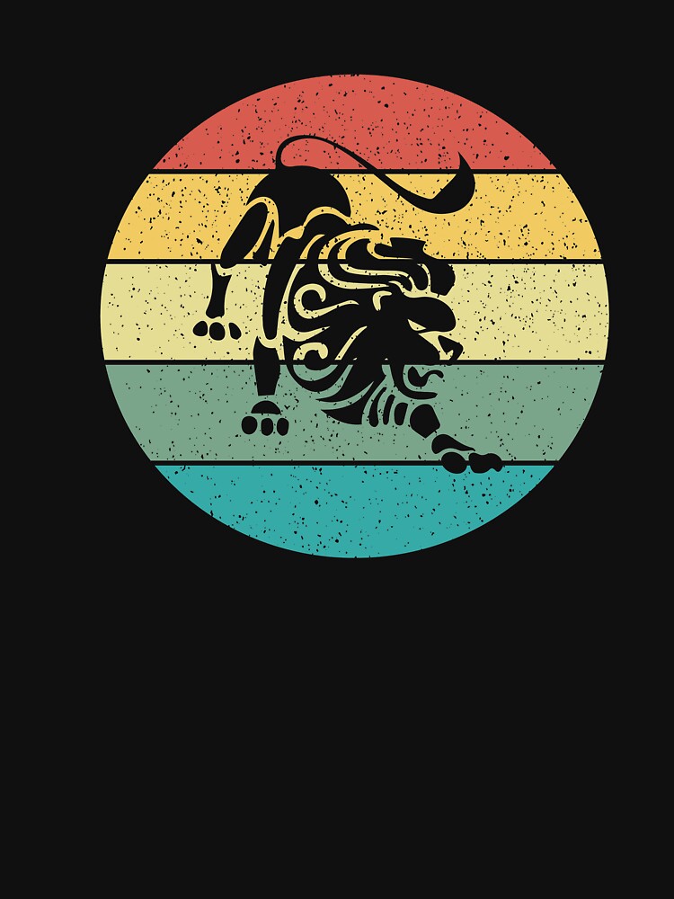 Lion Zodiac Sign Retro Vintage by Salvadax T-Shirts, Hoodie, Sweatshirt | BlankRebels.com (Image 3)