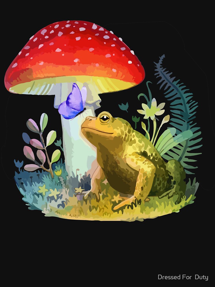 Cottagecore Aesthetic - Frog Mushroom Butterfly by Dressed For  Duty T-Shirts, Hoodie, Sweatshirt | BlankRebels.com (Image 3)