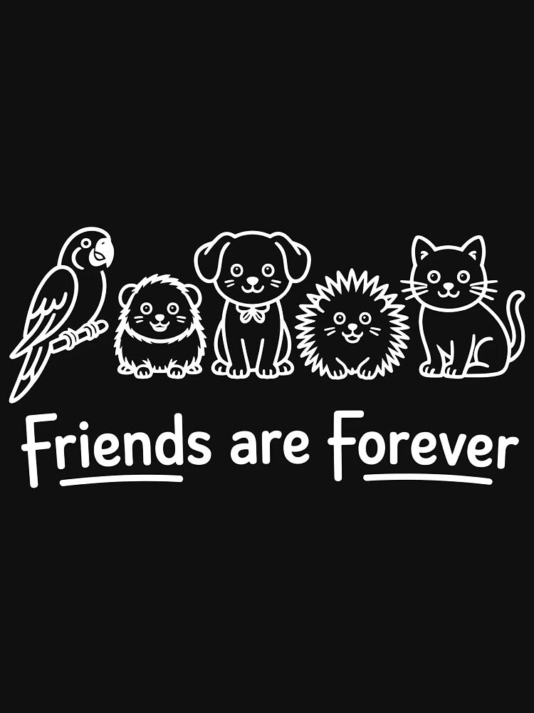 Friends are forever, pets, cute,unisex,cats,puppy,hamster by treesdesign T-Shirts, Hoodie, Sweatshirt (Image 3)