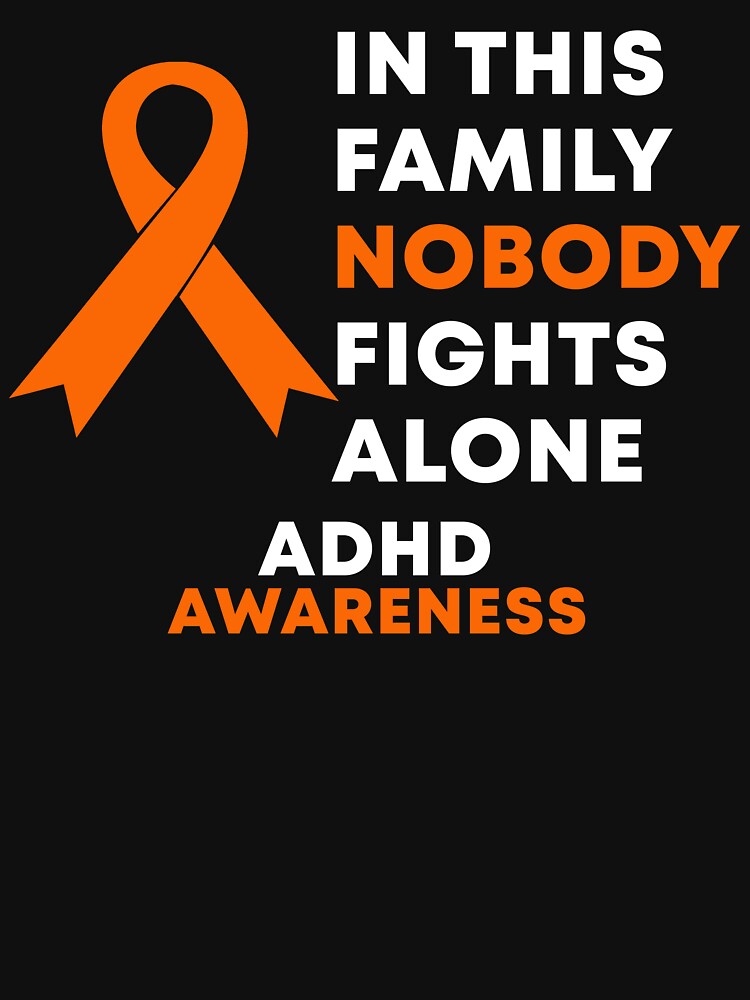 In This Family Nobody Fights Alone ADHD Awareness by Color-Sparkle T-Shirts, Hoodie, Sweatshirt | BlankRebels.com (Image 3)