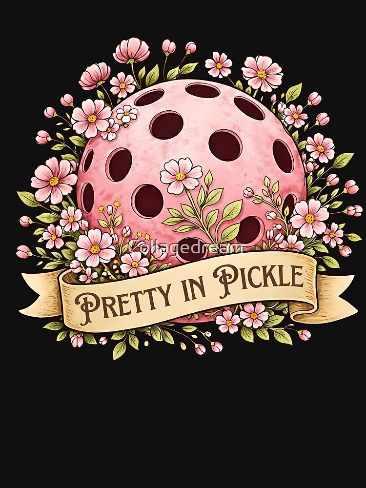 Pretty in Pickle – Vintage Floral Pickleball Design for Women and Girls, Pickleball in Bloom - Aesthetic Floral... (Image 3)