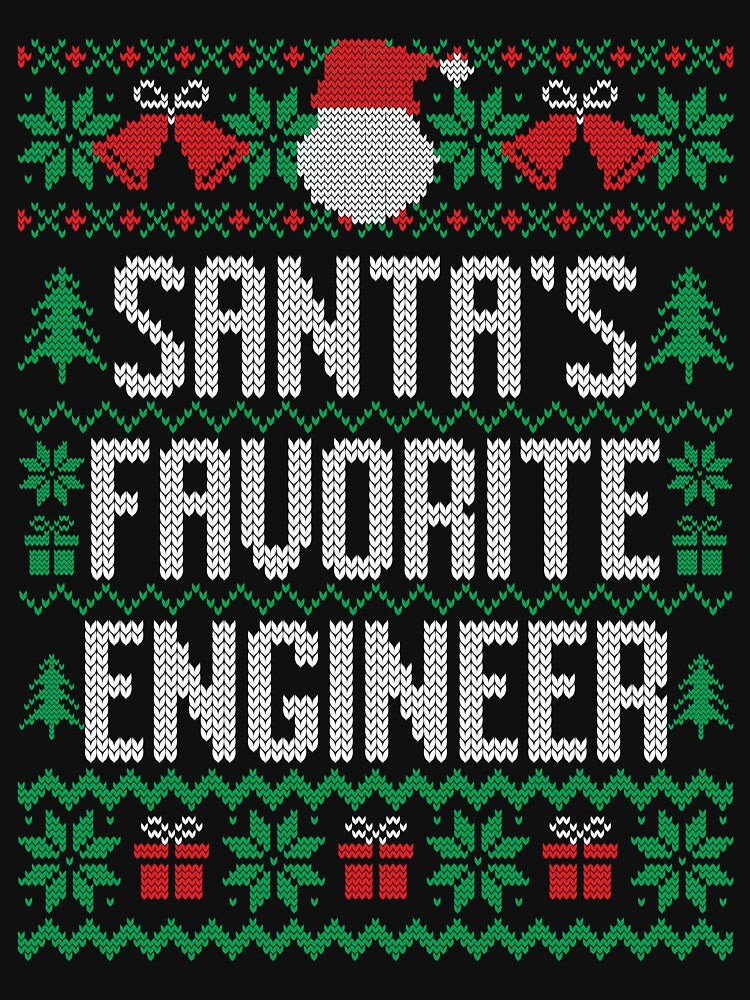 Santa's Favorite Engineer by Americandude T-Shirts, Hoodie, Sweatshirt | BlankRebels.com (Image 3)