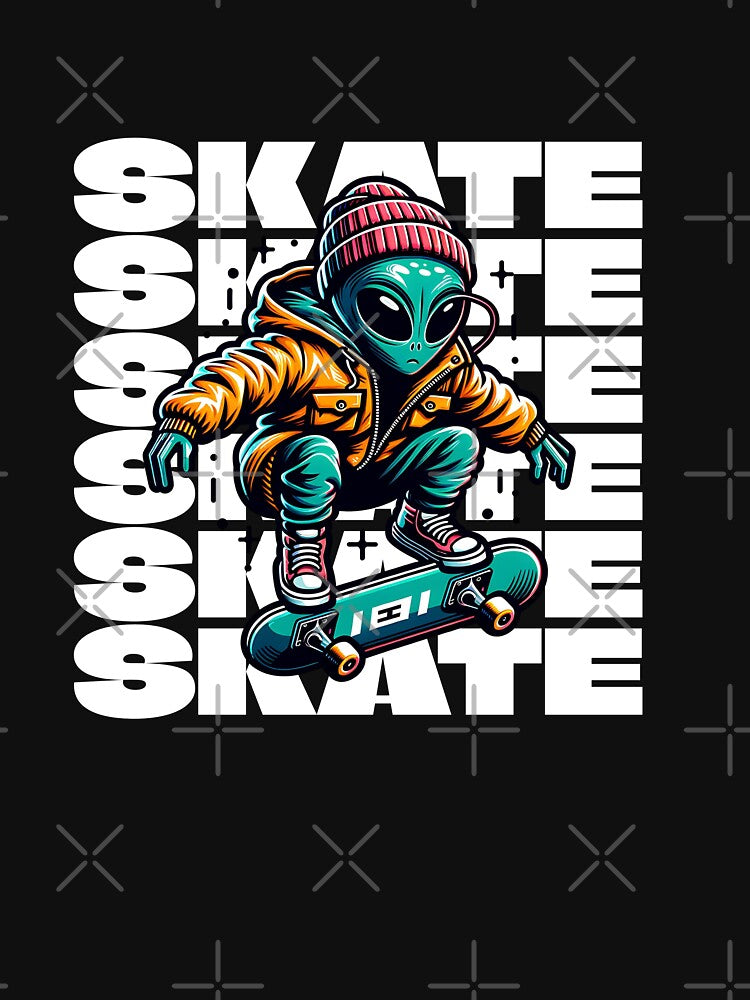 Alien Skateboarder by Mosaiic1 T-Shirts, Hoodie, Sweatshirt | BlankRebels.com (Image 3)